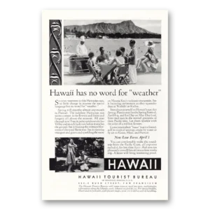 1932 Hawaii Print Ad | No Word