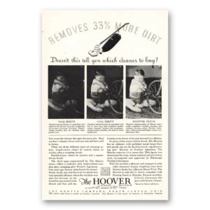 1932 Hoover Vacuum Print Ad | Cleaner Buy