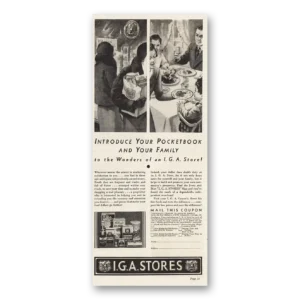 1932 IGA Stores Print Ad | Introduce Pocketbook