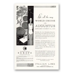 1932 Italian Line Print Ad | Augustus