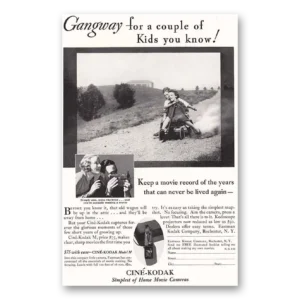 1932 Cine Kodak M Camera Print Ad | Gangway
