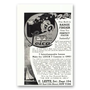 1932 Leica Cameras Print Ad | Range Finder