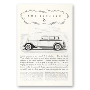 1932 Lincoln Eight Print Ad | Wheelbase