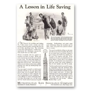 1932 Metropolitan Life Insurance Print Ad | Life Saving