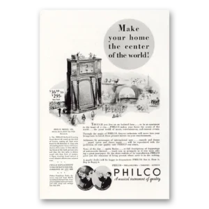 1932 Philco Radio Print Ad | Home Center