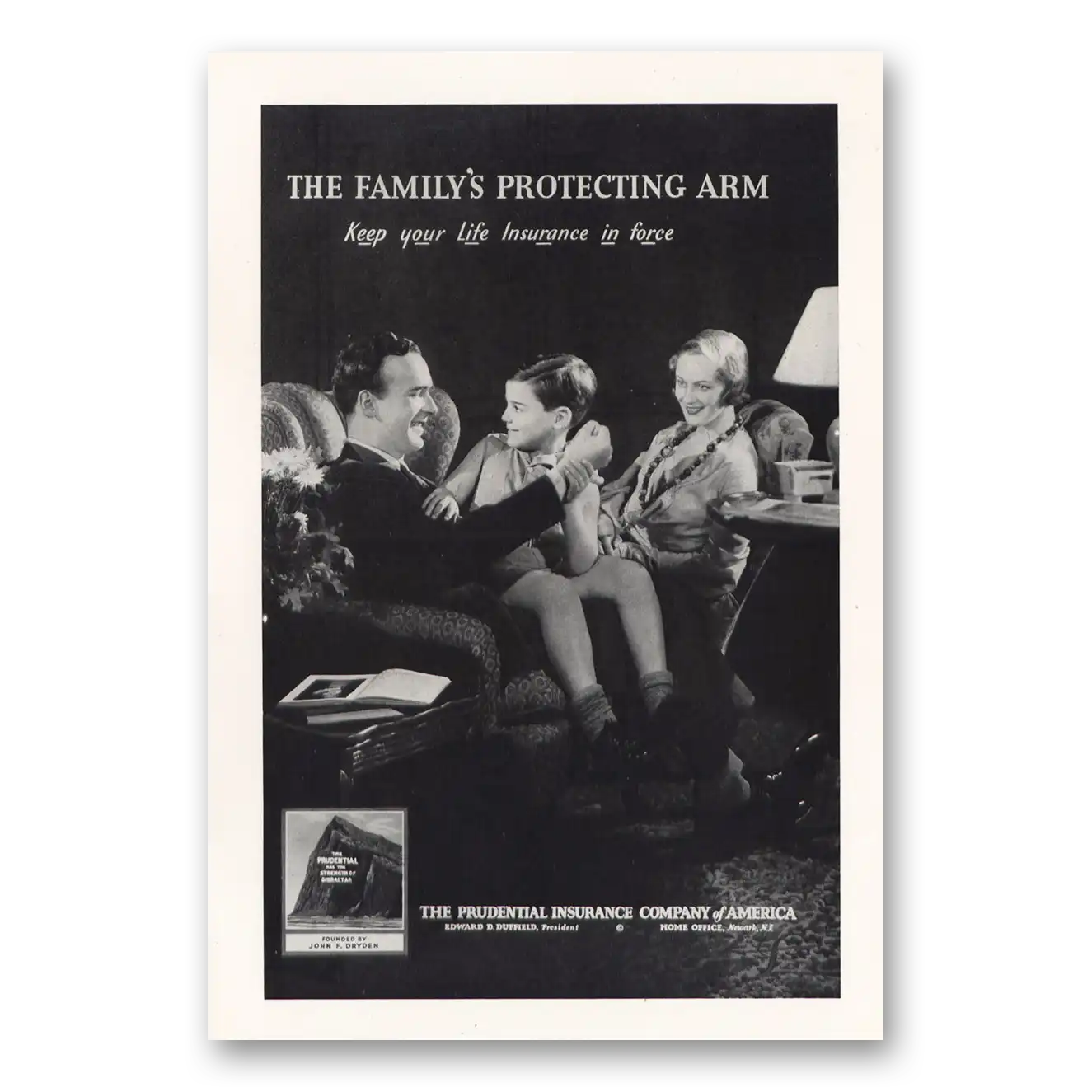 1932 Prudential Insurance Print Ad | Protecting Arm