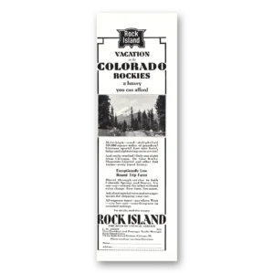 1932 Rock Island Lines Print Ad | Colorado Rockies