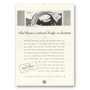 1932 Western Electric Print Ad | National Bridge