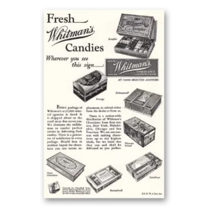 1932 Whitmans Chocolates Print Ad | Candies Fresh