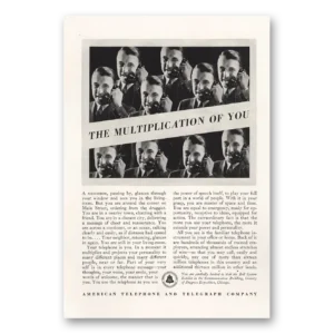 1933 American Telephone Print Ad | Multiplication