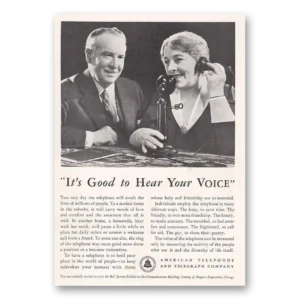 1933 American Telephone Print Ad | Hear Voice