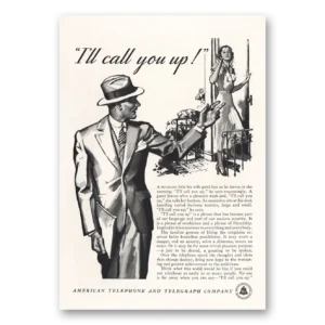 1933 American Telephone Print Ad | Call You Up