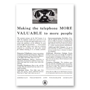 1933 American Telephone Print Ad | More Valuable