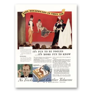 1933 Camel Cigarettes Print Ad | Girl Disappears