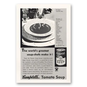 1933 Campbells Tomato Soup Print Ad | Soup Chef