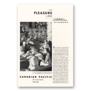 1933 Canadian Pacific Print Ad | Take Pleasure