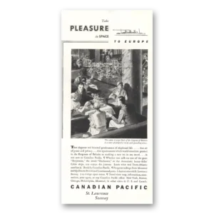 1933 Canadian Pacific Print Ad | St Lawrence Seaway