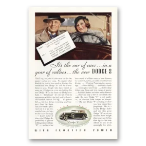 1933 Dodge Eight Print Ad | Loveliest Car