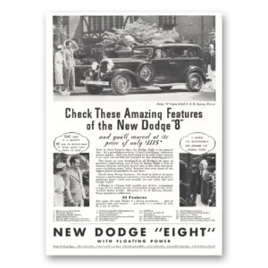 1933 Dodge Eight Print Ad | Amazing Features