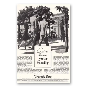 1933 French Line Print Ad | Know Family