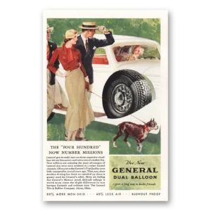 1933 General Tire Print Ad | Dual Balloon Tire