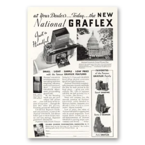 1933 Graflex Cameras Print Ad | National Graflex