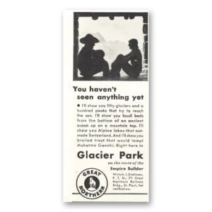 1933 Great Northern Railway Print Ad | Glacier