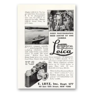 1933 Leica Cameras Print Ad | Felix Schoedsack