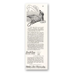 1933 Matson Line Print Ad | Travel World