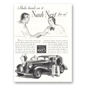 1933 Nash Motors Print Ad | Shake Hands