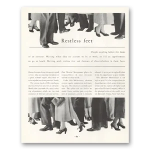 1933 Otis Elevator Print Ad | Restless Feet