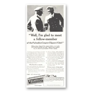 1933 Palmolive Shaving Cream Print Ad | Coupon Clippers