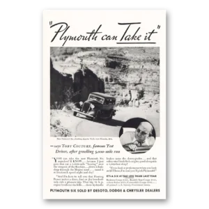 1933 Plymouth Six Print Ad | Toby Couture