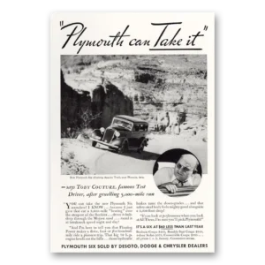 1933 Plymouth Six Print Ad | Toby Couture