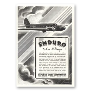 1933 Republic Steel Print Ad | Enduro