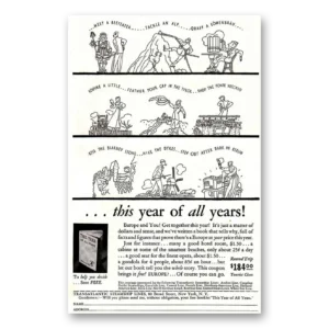 1933 Transatlantic Steamship Lines Print Ad | Beefeater