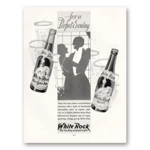 1933 White Rock Beverages Print Ad | Perfect Evening