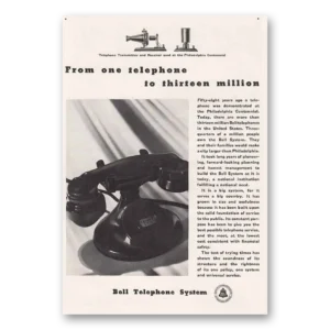 1934 Bell Telephone Print Ad | Thirteen Million