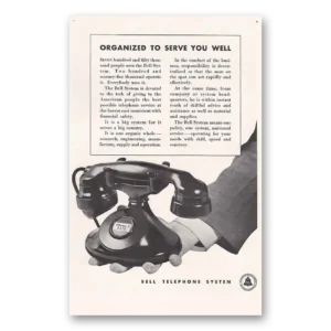 1934 Bell Telephone Print Ad | Serve You Well
