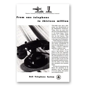 1934 Bell Telephone Print Ad | One Telephone