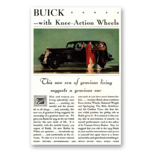 1934 Buick Print Ad | Knee Action