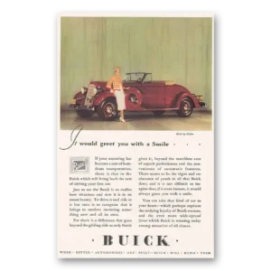 1934 Buick Print Ad | Greet You