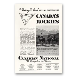 1934 Canadian National Railways Print Ad | Triangle Tour