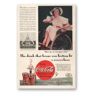 1934 Coca Cola Print Ad | Chicagos Fair