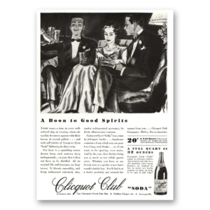 1934 Clicquot Club Print Ad | Soda Boon