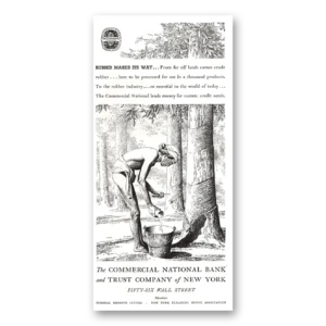 1934 Commercial National Bank Print Ad | New York Rubber