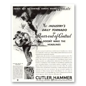 1934 Cutler Hammer Print Ad | Out Control