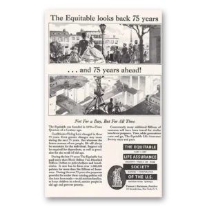 1934 Equitable Life Assurance Print Ad | 75 Years