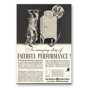 1934 General Electric Refrigerator Print Ad | Faithful