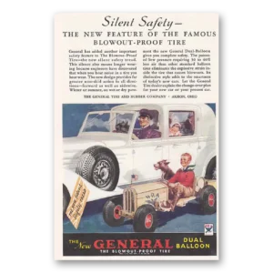 1934 General Tire Print Ad | Blowout Proof Tire